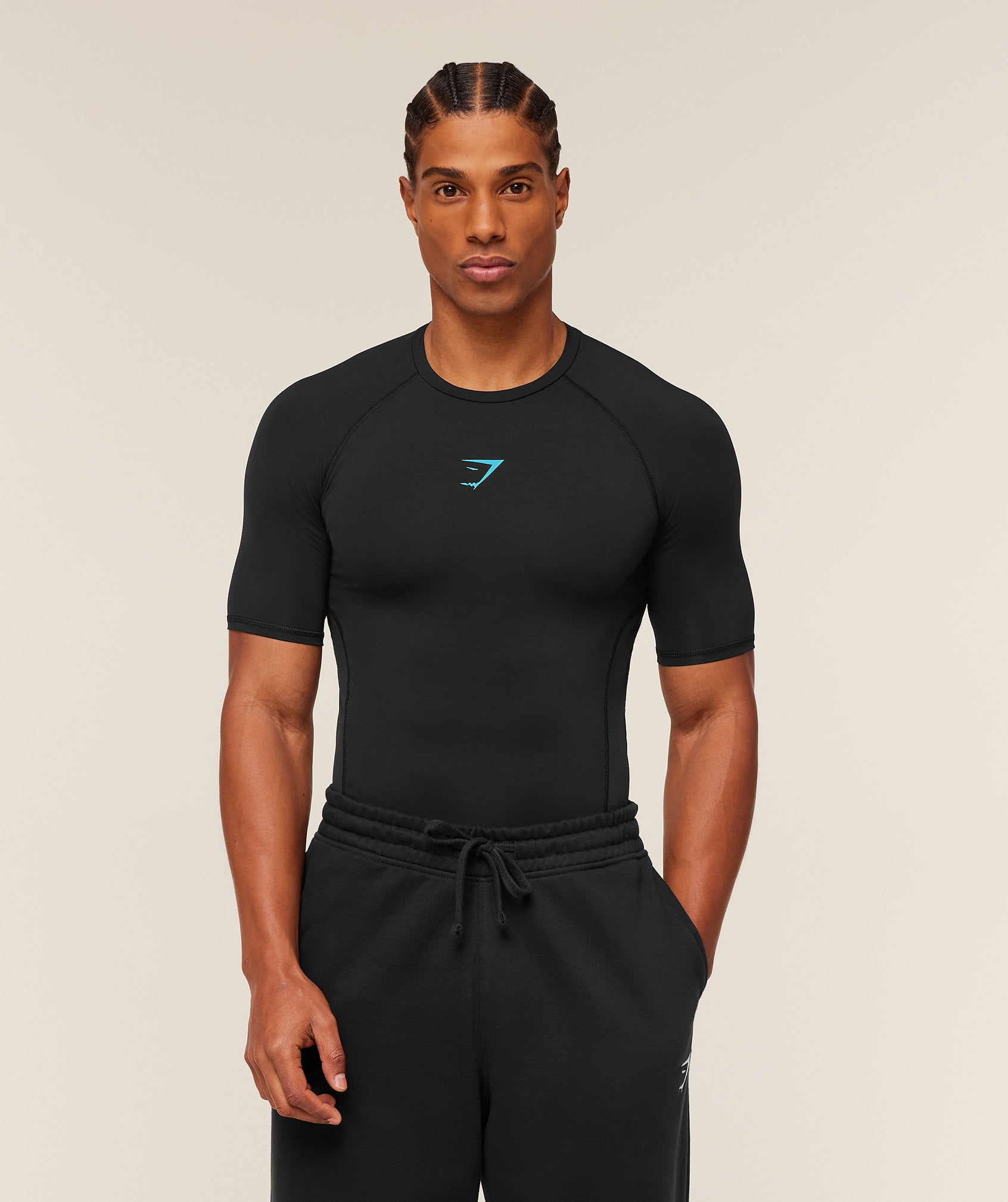 Element Baselayer T-Shirt in Black/Brand Blue
